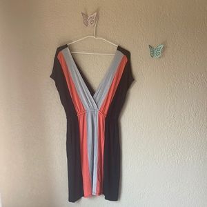 Dark blue Color block dress